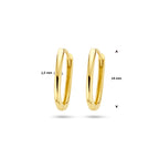 Klappohrringe Paperclip 14 mm 14K Gelbgold