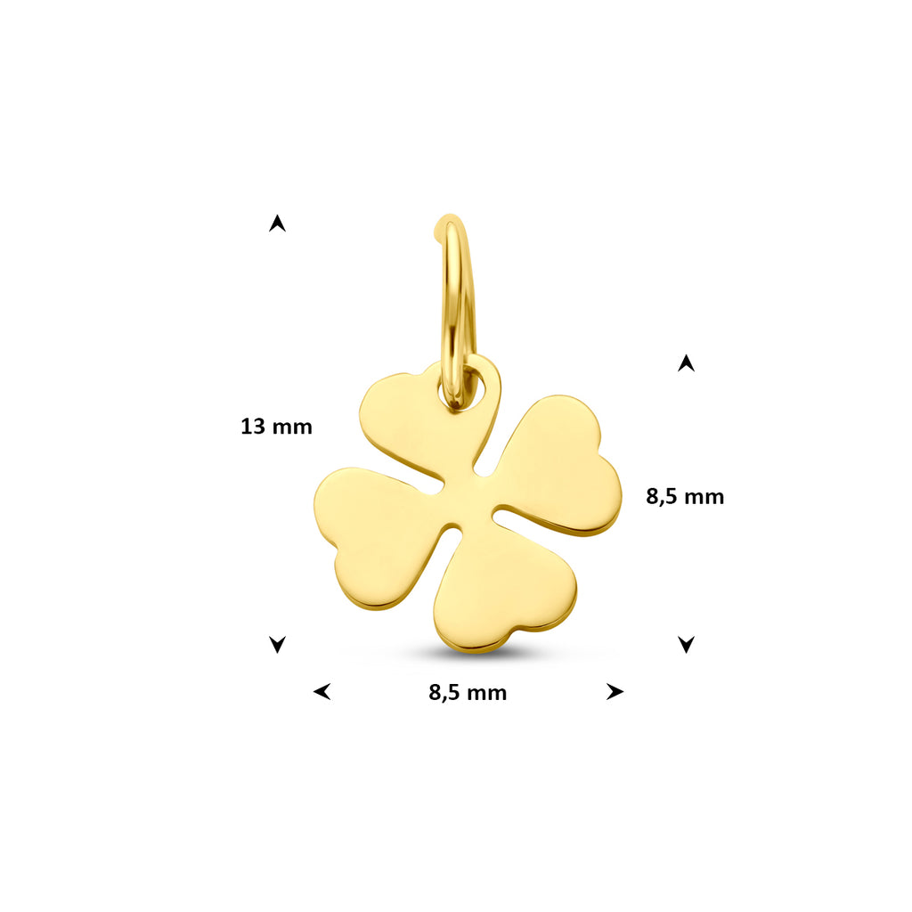 Anhänger Kleeblatt 14K Gelbgold