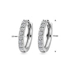 klapoorringen zirkonia 15 mm zilver gerhodineerd