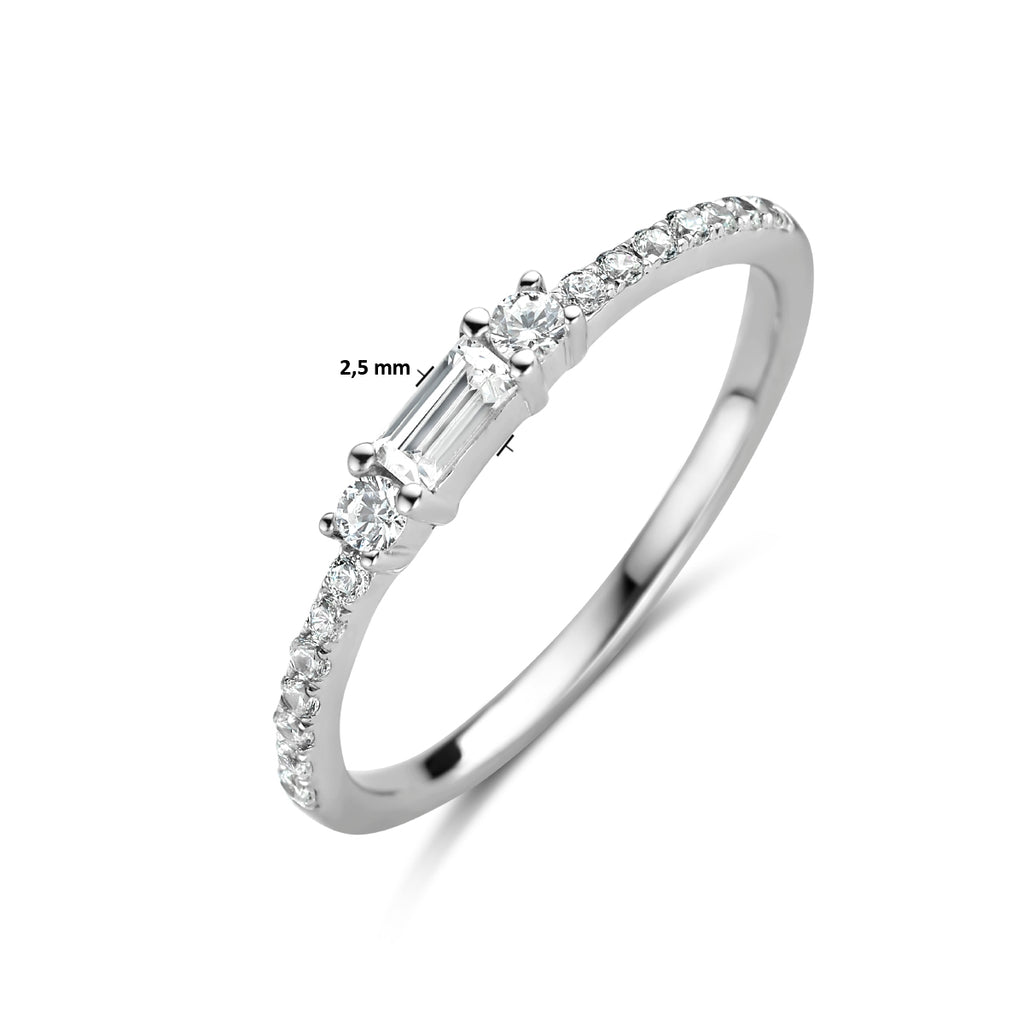 Ring Trilogie Zirkonia Silber rhodiniert
