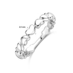 Ring Herzen Silber rhodiniert