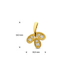 hanger diamant 0.09ct h si 14,5 mm 14K geelgoud