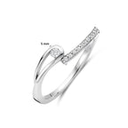 ring zirkonia zilver gerhodineerd