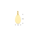 graveerhanger 19 mm 14K geelgoud