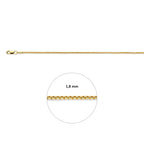 venetiaans 1,8 mm massief Silgold (geel met zilverkern)