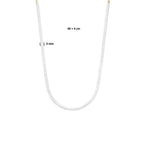 collier 40 + 4 cm 1 micron zilver verguld (geel)