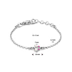Armband Schmetterling Emaille 11 + 2 cm rhodiniertes Silber