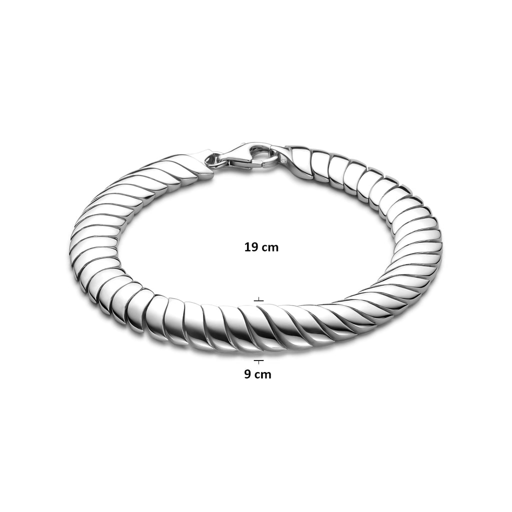 Armband Omega 9 mm 19 cm Silber rhodiniert