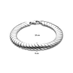 Armband Omega 9 mm 19 cm Silber rhodiniert