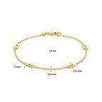 armband 19 cm 14K geelgoud