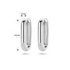 klapoorringen paperclip zilver gerhodineerd