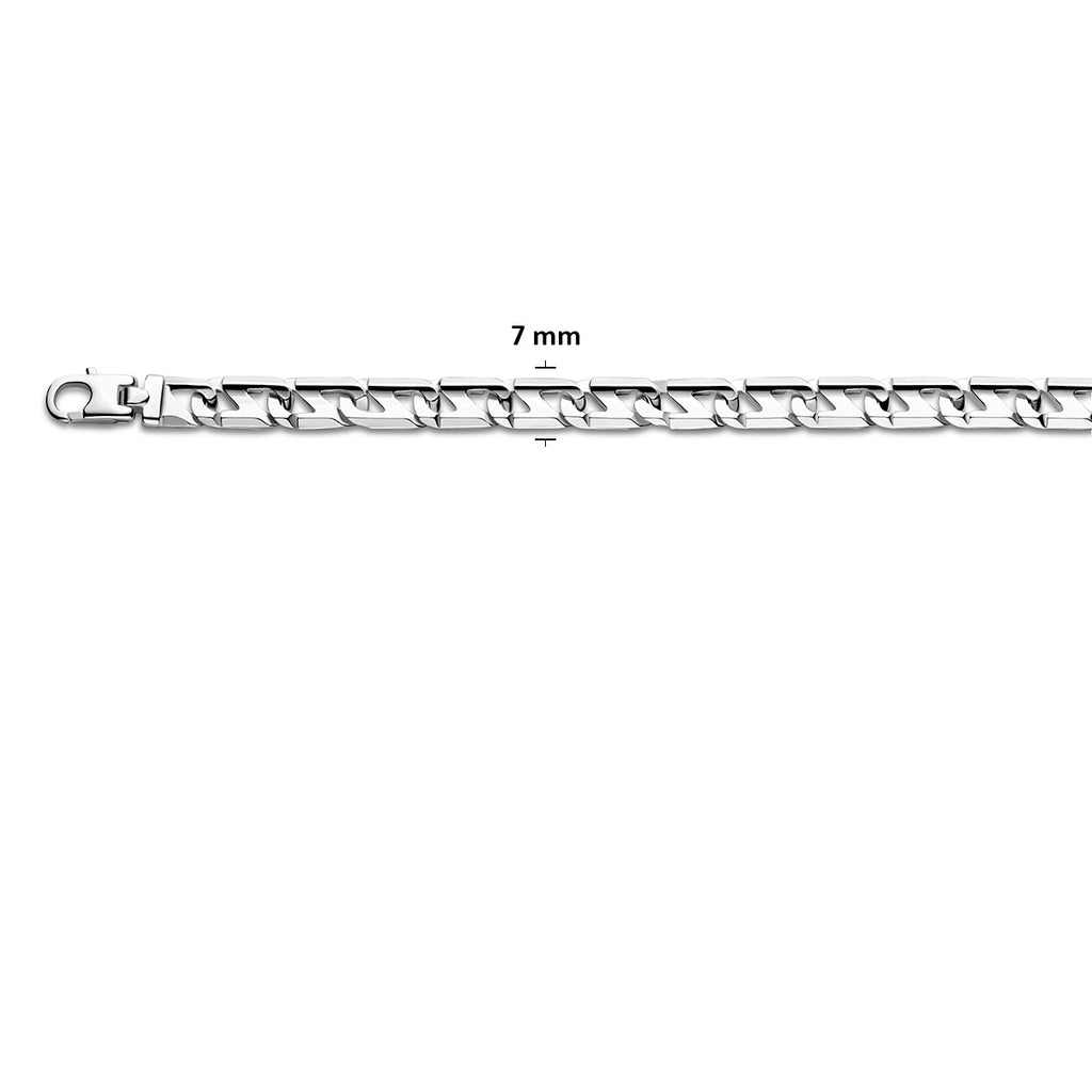 anker plat 7,0 mm zilver wit