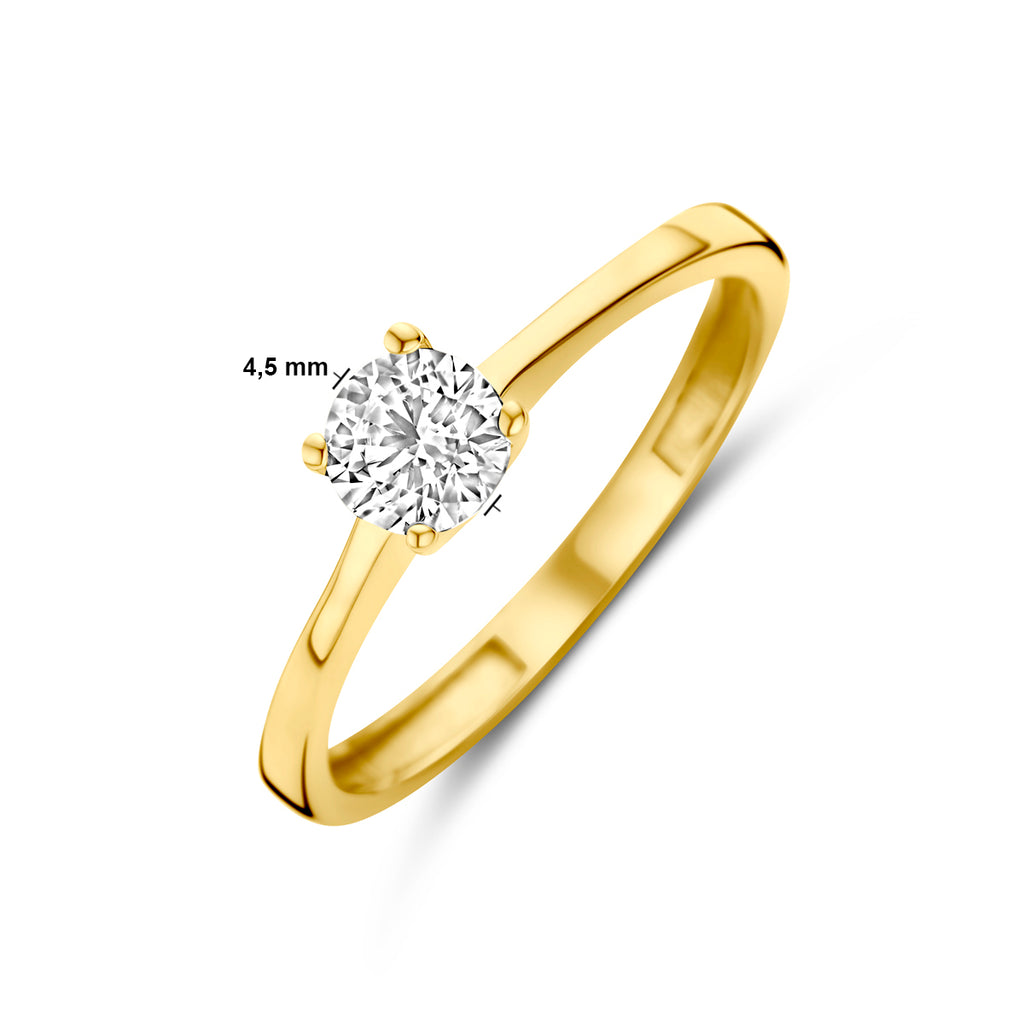Ring Zirkonia 14K Gelbgold