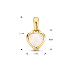 hanger hart maansteen 14K geelgoud