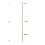 doortrekoorbel diamant 0.03ct h si per stuk 7 cm 14K geelgoud