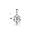 hanger zirkonia 17 mm zilver gerhodineerd
