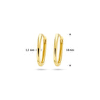 klapoorringen paperclip 14 mm 14K geelgoud