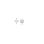 Flat Back Piercing Zirkonia 3,5 mm Silber rhodiniert