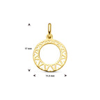 Anhänger Kreis 14K Gelbgold