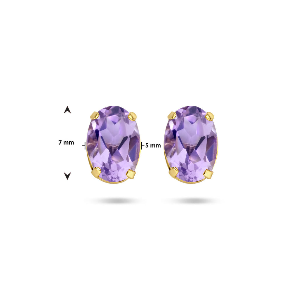 Ohrstecker Amethyst 14K Gelbgold