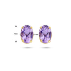 Ohrstecker Amethyst 14K Gelbgold