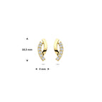Ohrstecker Zirkonia 10,5 mm 14K Gelbgold