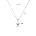Halskette Blume 1,1 mm 36 + 4 cm Silber rhodiniert