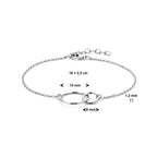 Armband Kreise 16 + 2,5 cm Silber rhodiniert