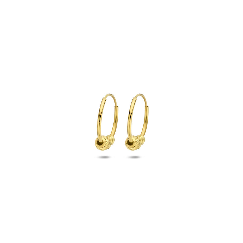 oorringen bolletjes 14K geelgoud