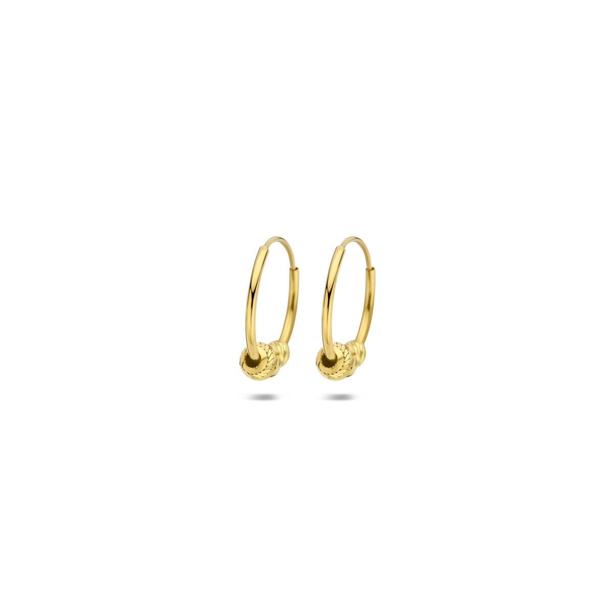 oorringen bolletjes 14K geelgoud