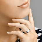 Vriendschapsring zirkonia 6 mm edelstaal