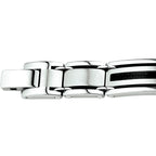 Armband carbon poli/mat 12 mm 21,5 - 23 cm edelstaal