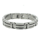 Armband poli/mat 14 mm 22 cm edelstaal