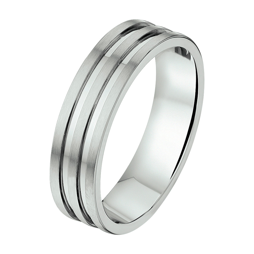 Ring a507 - 6 mm - zonder cz edelstaal