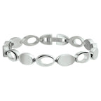 Armband poli/mat 8 mm 19 cm edelstaal