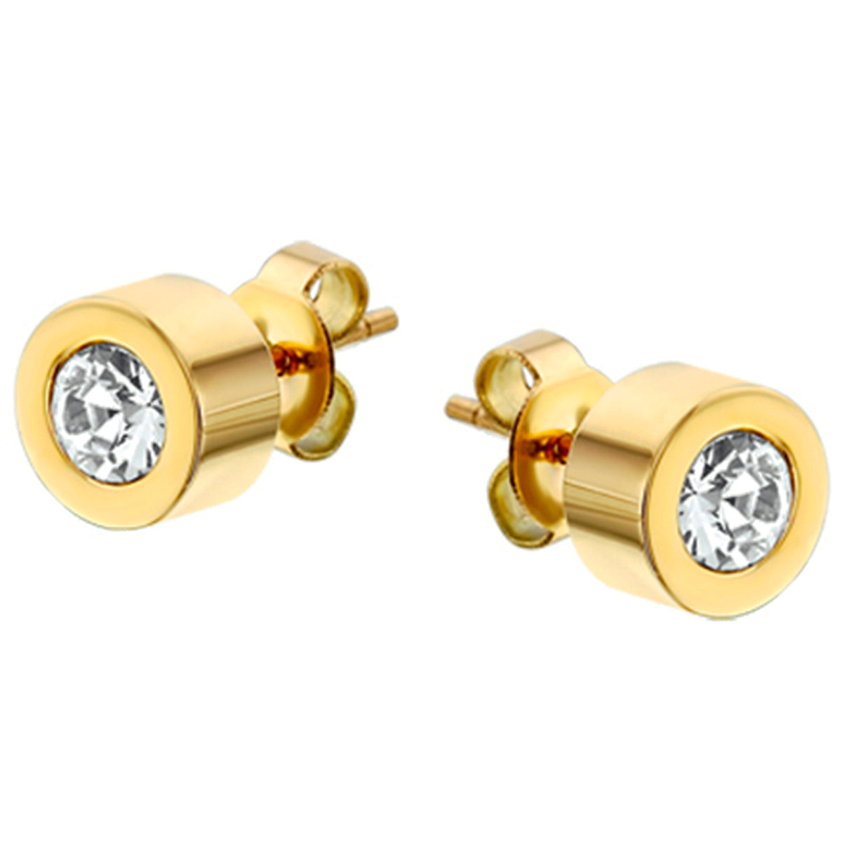 Oorknoppen strass 7 mm edelstaal