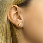 Oorknoppen strass 7 mm edelstaal