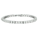 Armband zirkonia 18,5 cm edelstaal