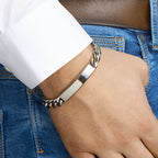 Graveerarmband 10,5 mm 22 cm edelstaal