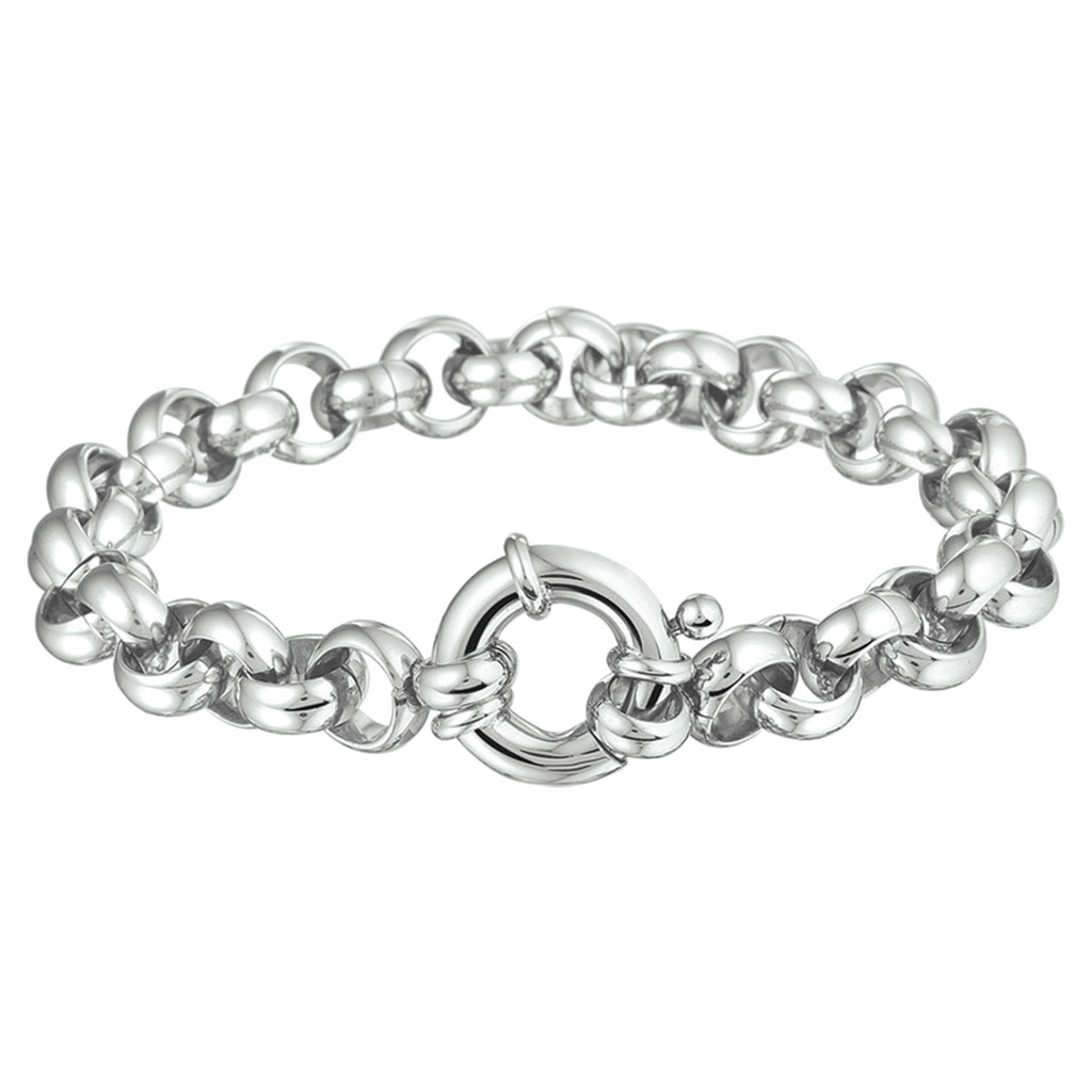 Armband jasseron 9 mm met groot springslot edelstaal