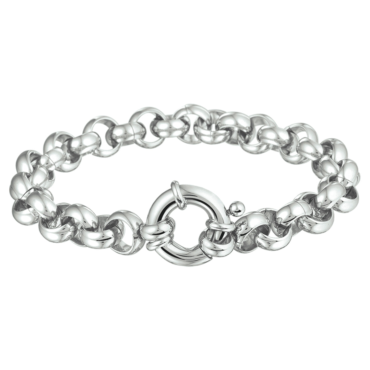 Armband jasseron 9 mm met groot springslot edelstaal