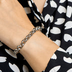 Armband jasseron 9 mm met groot springslot edelstaal