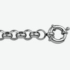 Armband jasseron 9 mm met groot springslot edelstaal