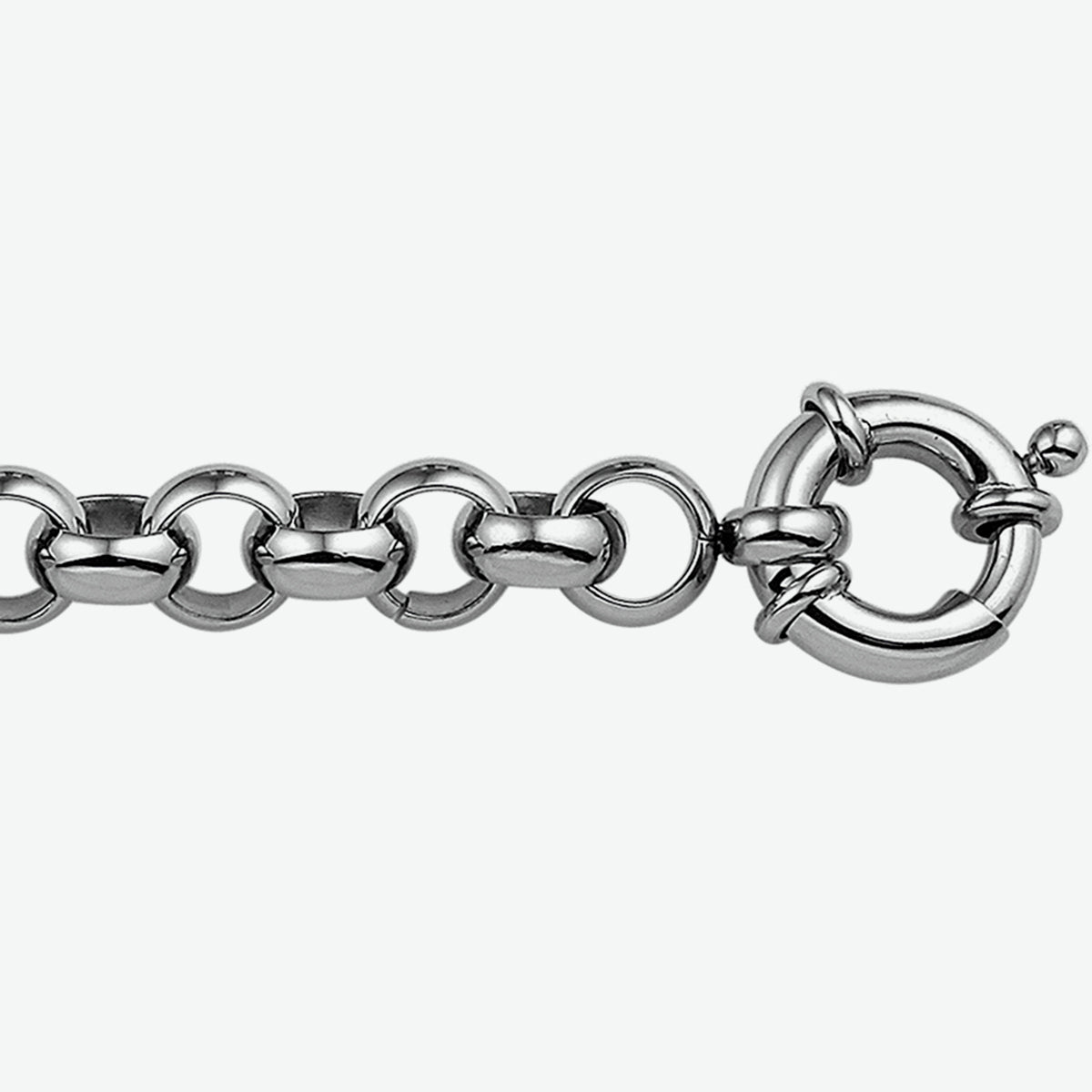 Armband jasseron 9 mm met groot springslot edelstaal