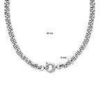 Collier jasseron 9 mm met groot springslot edelstaal