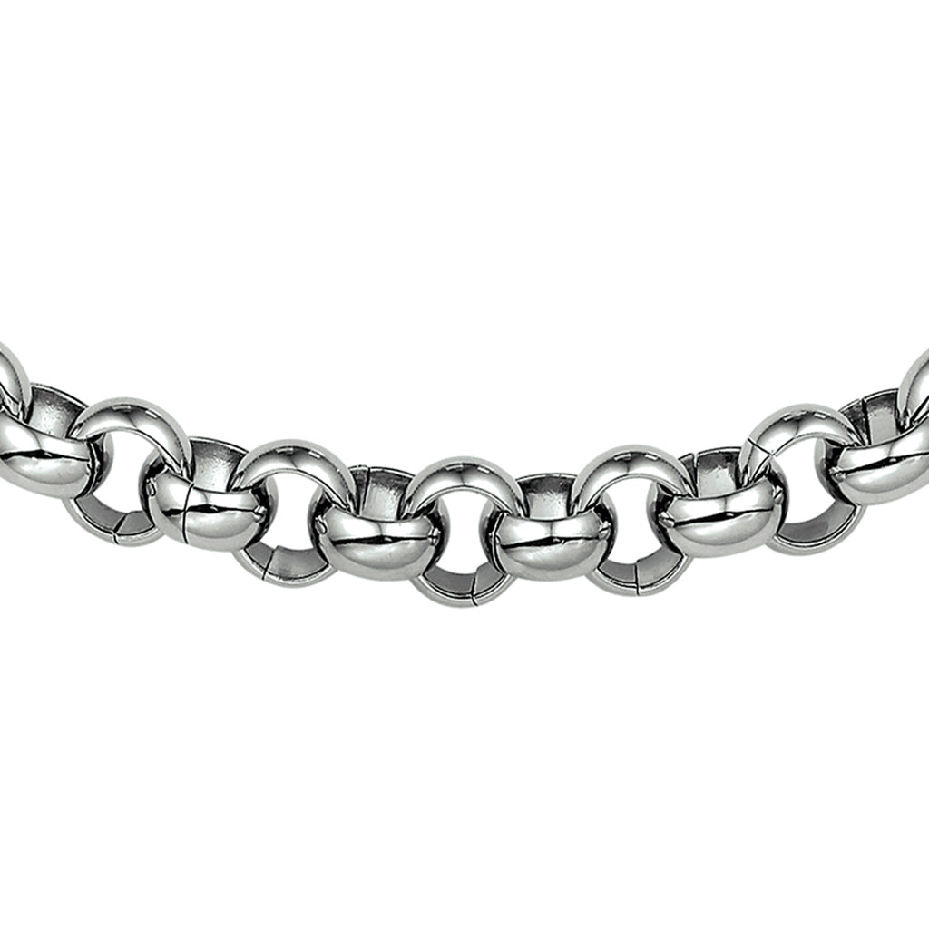 Collier jasseron 9 mm met groot springslot edelstaal