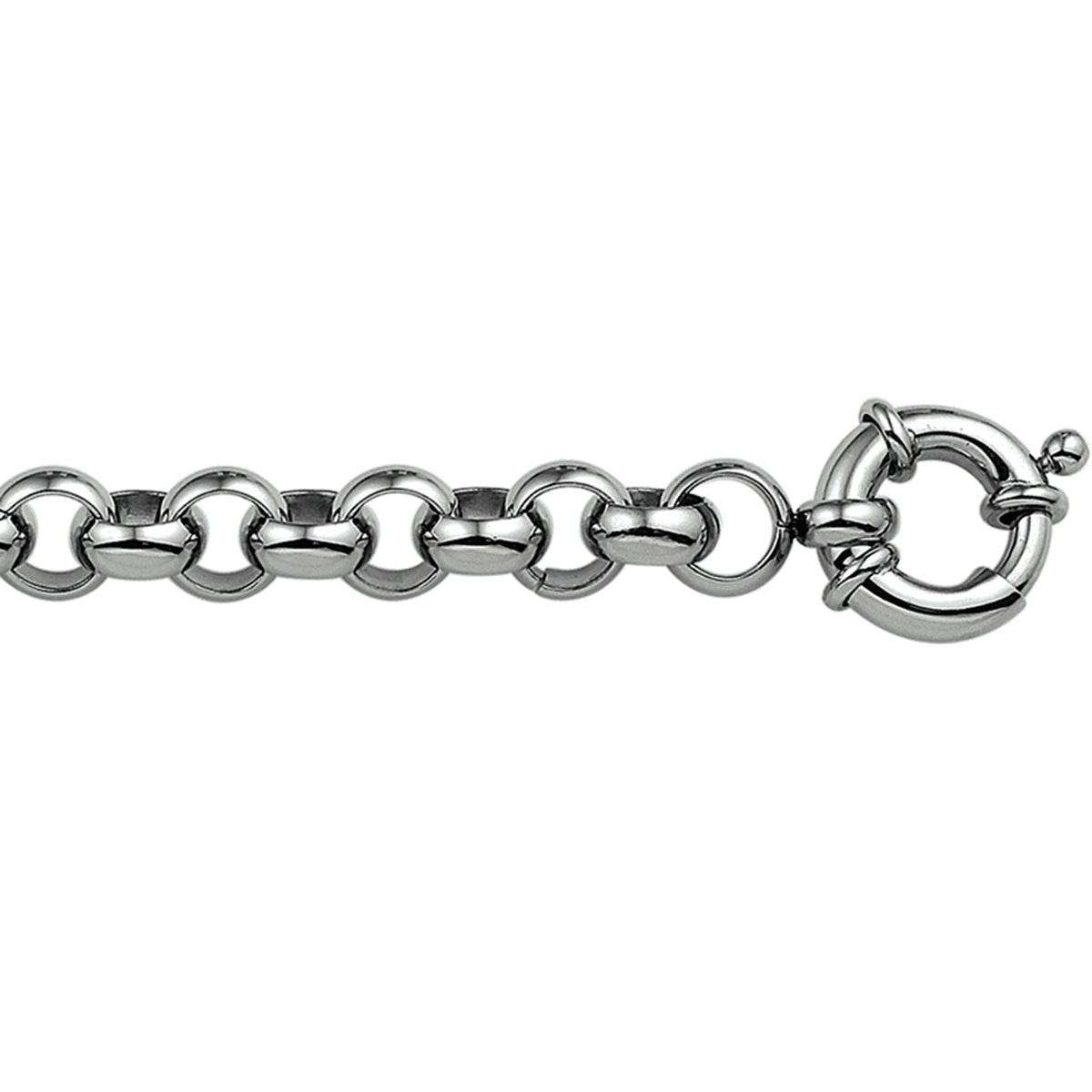 Armband jasseron 7 mm met groot springslot edelstaal