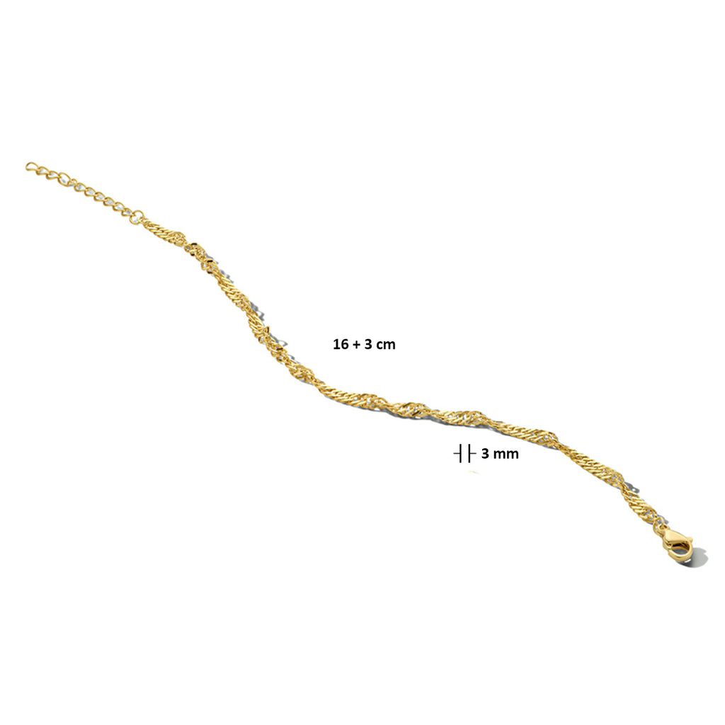 Singapore 3,0 mm ion plating edelstaal