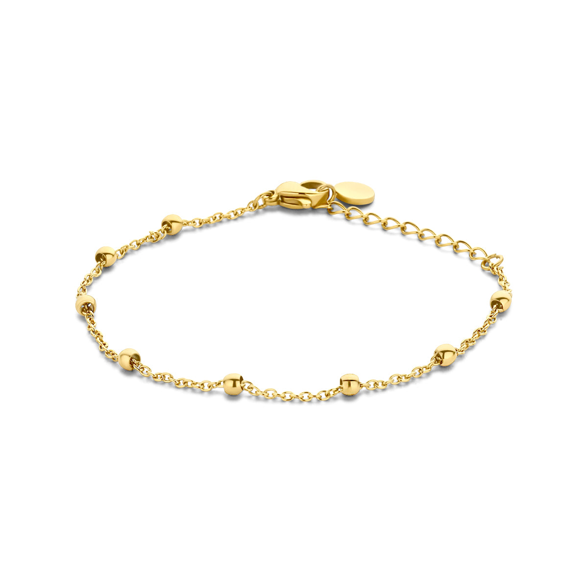 Armband bolletjes 3,0 mm 16 + 3 cm ion plating edelstaal