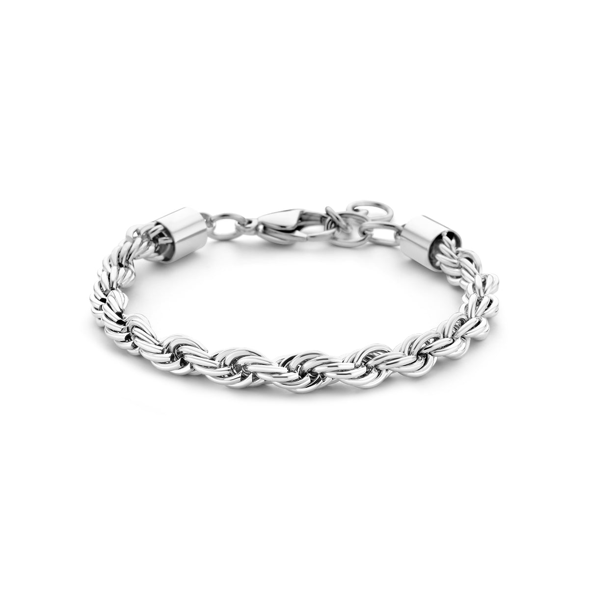 Armband koord 5,7 mm 17 + 3 cm edelstaal